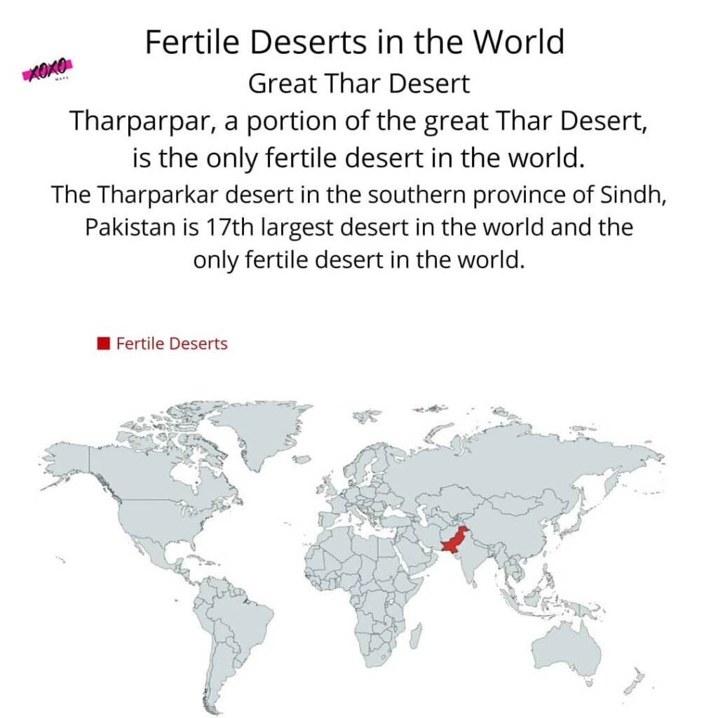 Fertile Deserts in the world