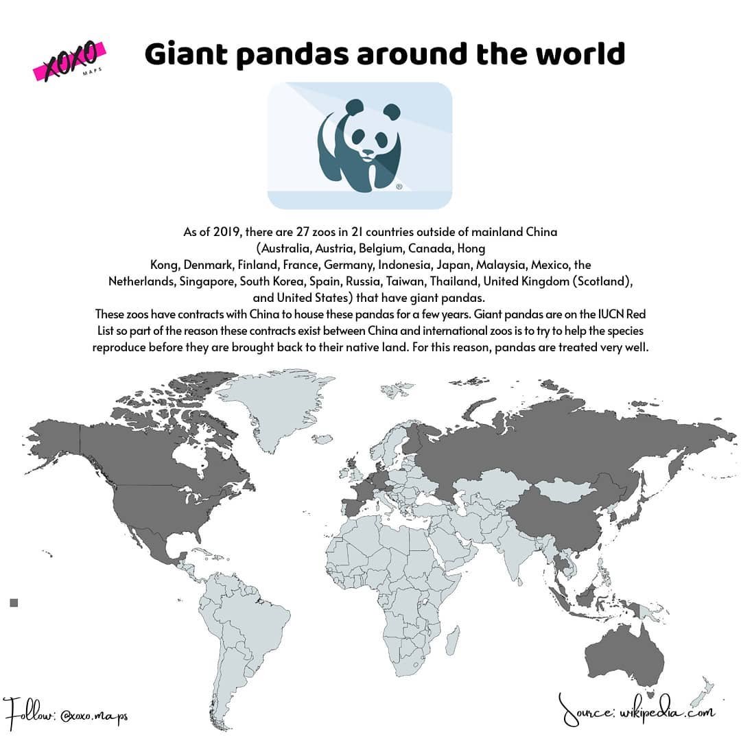 Countries with Giant Pandas